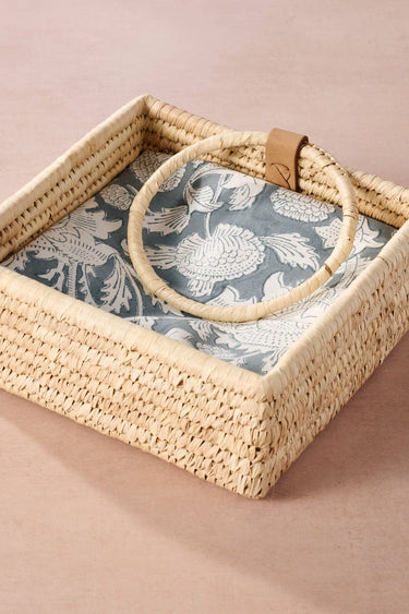 Khejur Woven Palm Leaf Napkin Basket